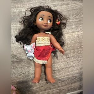 Disney Moana Doll with Red and Brown Outfit